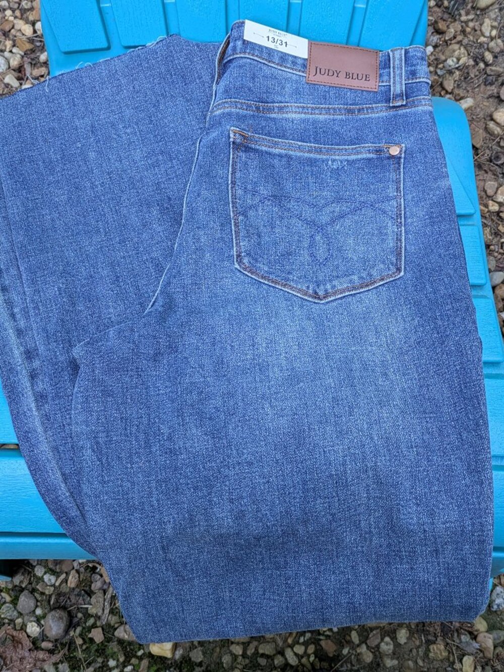 Judy Blue High Waist Straight Fit Cut Hem 13/31